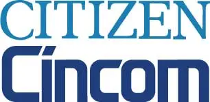 Light blue Citizen and dark blue Cincom logo against a white background.